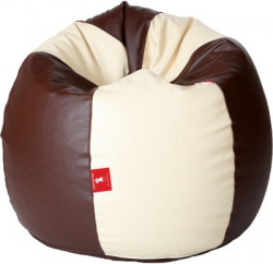 Comfy XXL Lazmac- By Comfy Bean Bags Bean Bag  With Bean Filling(Brown, Beige)