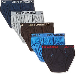Rupa Jon Men's Cotton Brief (Pack of 5) (Colors May Vary) (8903978687841_JN Brief_80/Small_Assorted)