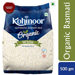Kohinoor Organic White Authentic Basmati Rice, 500gm