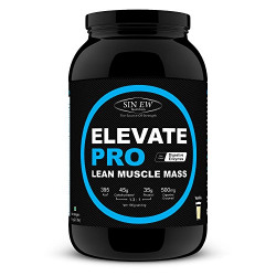 Sinew Nutrition Elevate Pro Lean Muscle Mass Gainer Protein Powder with Digestive Enzymes - 1 kg (Vanilla)