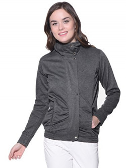 Purys Women's Fleece Jacket (RF1002_S_Grey_Small)