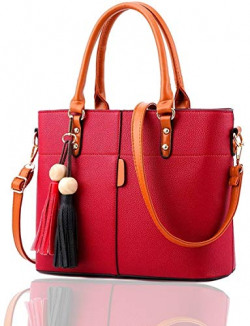 Fargo Flames PU Leather Women's Satchel Handbag (Red_FGO-127)