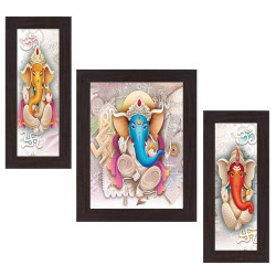  Wens 'Ganesha Indian Deity' Wall Art (MDF, 30 cm x 34 cm x 1.5 cm, WSP-4306)