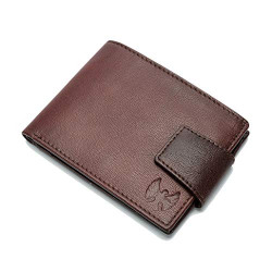 Fur Jaden RFID Blocking Genuine Leather Wallet for Men (Brown)
