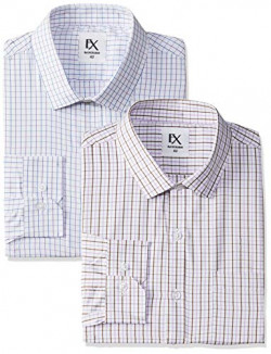 Excalibur by Unlimited Men's Plain Regular Fit Formal Shirt (Pack of 2) (276731947_ASSORTED_42_LS)