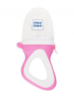 Mee Mee Fruit and Food Nibbler (with Silicone Sack, Pink)