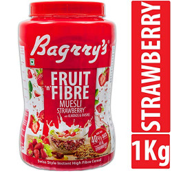 Bagrry's Fruit n Fibre Muesli, Strawberry, 1kg…