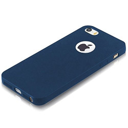 ELV IN-iP5S-mattetpu-blue Soft Back Case Cover for iPhone 5S (Blue)