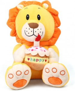 My Baby Excels Cute Lion Plush with Cupcake 27 cm  - 27 cm(Multicolor)