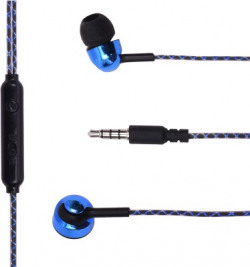HELO KUKI miMi 4s Wired Headset with Mic(Blue, In the Ear)
