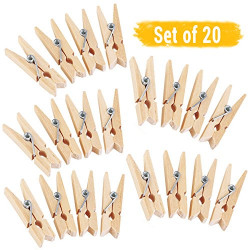 Tied Ribbons Multipurpose 20 Piece Wood Clothes Peg