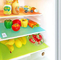 Kuber Industries PVC 6 Piece Refrigerator Drawer Mat Set - Multicolour