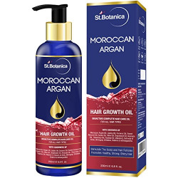 StBotanica Moroccan Argan Hair Growth Oil (With Pure Argan, Jojoba, Almond, Castor, Olive, Avocado, Rosemary Oils), 200ml
