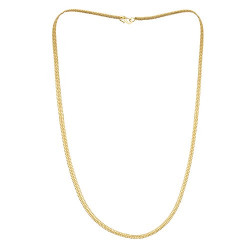 Shining Jewel 24K High Gold Plated Celebrity Inspired Flat Gold Chain for Men (SJ_2114)