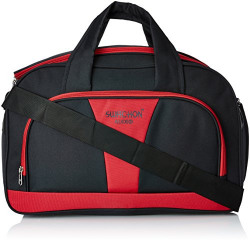 Kuber Industries Canvas 20  Black-Red Soft Sided Travel Duffle