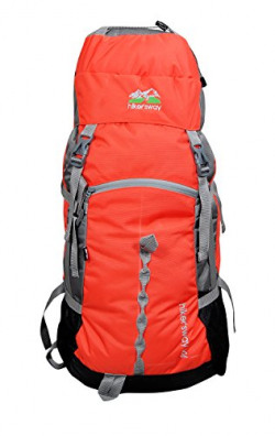 Hiker's way 60 Ltrs Orange Internal Frame Rucksack Bags Backpacks Travel Bag Hiking Bag Camping Bag Trekking Bags with Waterproof Compartment (HW-6001Orange)