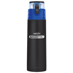 Milton Atlantis-600 Thermosteel Water  Bottle,500 ml,Black
