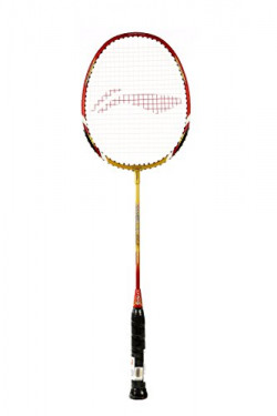 Li-Ning XP 90-II Badminton Racquet (Strung), S2 Grip Size, (Gold/Red)