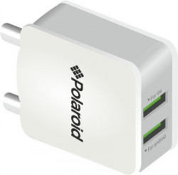Polaroid PRWC/2.4-2 Mobile Charger(White, Cable Included)