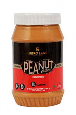 Nitro Labs Peanut Butter Natural Export Quality No Preservative No Additives No Sweetener,Keto Diet Friendly, Gluten Free, GMO Free (1 KG) (Creamy Delight)