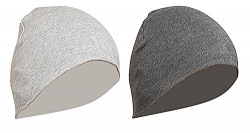 Gajraj WV01RCA08101 Cotton Helmet Cap (Grey and Light Grey, Pack of 2)