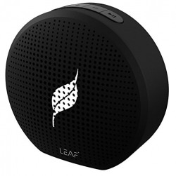 Leaf Pop- Portable Wireless Bluetooth Speaker with Mic, Loud and Clear Audio, SD Card Reader, Aux and Phone Stand (Midnight Black)