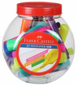 Faber-Castell Ice Textliner Jar(Set of 25, Asssorted)