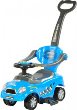 Toyhouse Multiway Jr. Push car with handle Car Non Battery Operated Ride On(Blue)