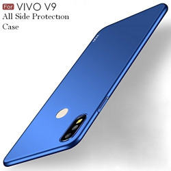 WOW Imagine All Angle Protection 360 Degree Ultra-Slim Lightweight Rubberised Matte Hard Back Cover for Vivo V9/V9 Youth - Blue