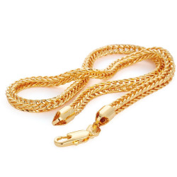 Anvi Jewellers 24 Carat Rhodium And Gold Plated Brass Chain For Men 