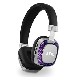 ADL Music Thunderbird Lighting C200 Bluetooth Headphones with Mic/AUX Input/Colour Changing LED Light (Grey)