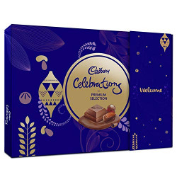 Cadbury Celebrations Rich Dry Fruit Chocolate Gift Pack, 177g with Extra Happy Diwali Sleeve @199.  