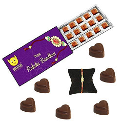 Bogatchi Rakhi with Chocolates Gifts for Brother, 240g (24 Pieces)