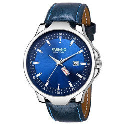 Fabiano New York Mens Day & Date Blue Wrist Watch FNY115
