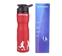Strauss Stainless-Steel Water Bottle, 750ml (Red)