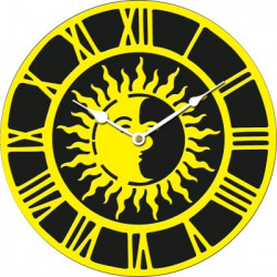 Basement Bazaar Analog 2.8 cm X 25.5 cm Wall Clock(Black, Without Glass)