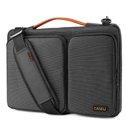 CASE U Polyester 13.3-inch 360 Degree Protective Laptop Bag (Black)