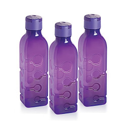 Cello Tango Polypropylene Bottle Set, 600ml, Set of 3, Purple