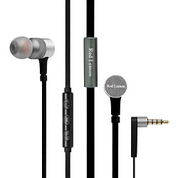 Red Lemon Sur Plus W120 Wired in-Ear Super Bass Headphone with Mic & Control Button (Iron Grey)