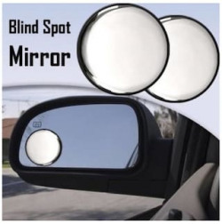 Car Blind Spot Convex Rear View Mirror With Black Corners (Set Of 2)