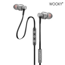 WOOKY Bass-10 in-Ear Earphone with Mic & Volume Controller (Hot Silver)