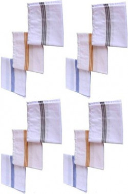 LooMantha Men's Women's Multicolor Cotton Handkerchief Handkerchief(Pack of 12)
