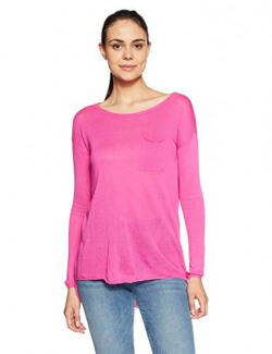 Lee Women's Plain T-Shirt (LETS8008_Paradise Pink_Large)