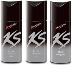 ks RUSH Deodorant Spray - For Men (30g/45ml )pack of 3 Deodorant Spray  -  For Men(45 ml, Pack of 3)