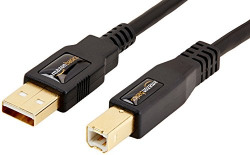 AmazonBasics USB 2.0 Cable - A-Male to B-Male - 6 Feet (1.8 Meters),Black