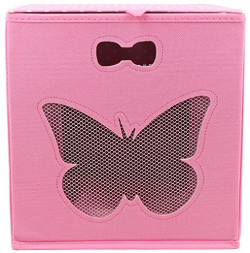 Miamour Butterfly Fabric Storage Organizer, Pink