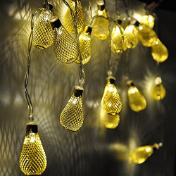 AtneP 16 Led Drop Metal String Lights Home Decoration Festival Decor Lights Diwali Christmas