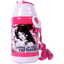 Disney Princess Sipper Bottle, 360ml, Pink/Light Pink
