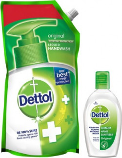 Dettol Original Liquid Hand Wash Refill with Instant Sanitizer(2 Items in the set)