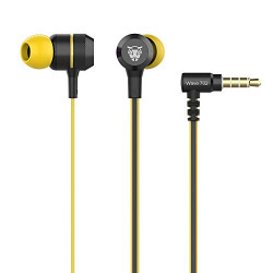 Ant Audio Wave 702 in -Ear Extra Heavy Bass Headphone with Mic (Yellow and Black)